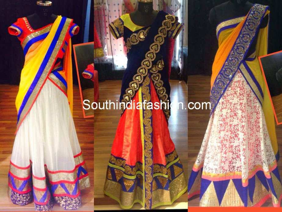 Half+Saree+Designers+in+Hyderabad Radiant Half Sarees by Aurum Studio - South India Fashion
