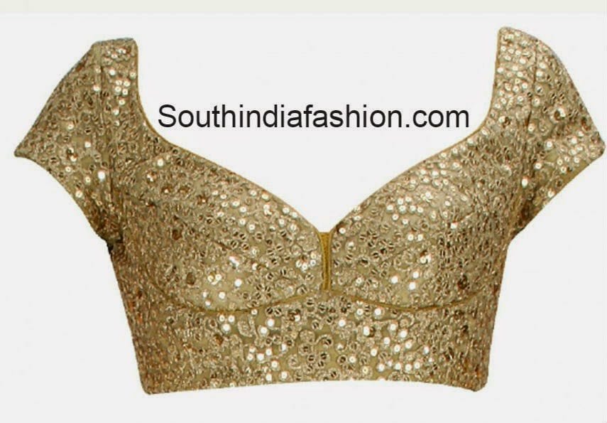 Gold Color designer Blouse • South India Fashion
