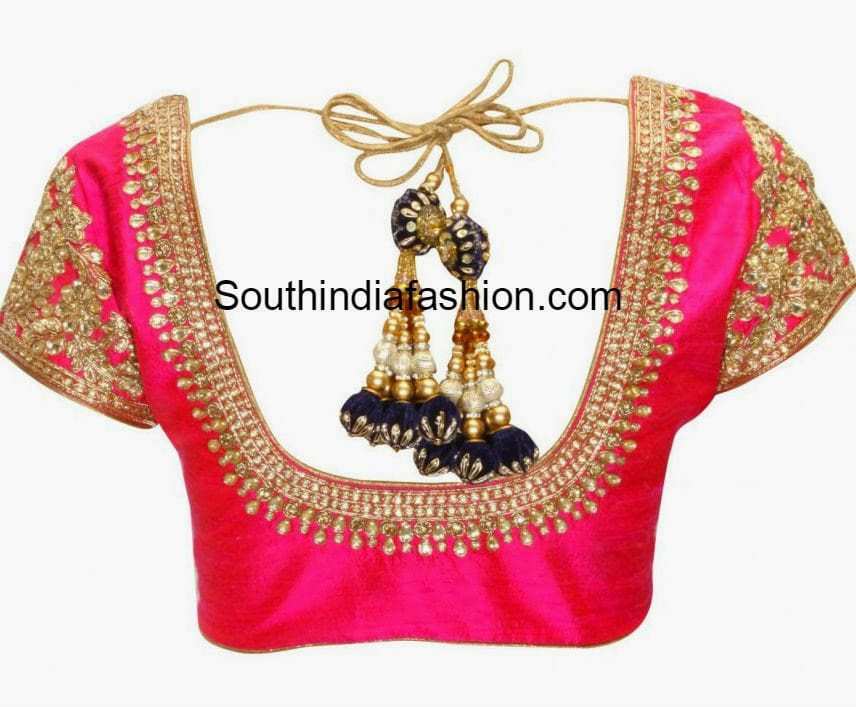 Beautiful Kundan Work Blouse • South India Fashion