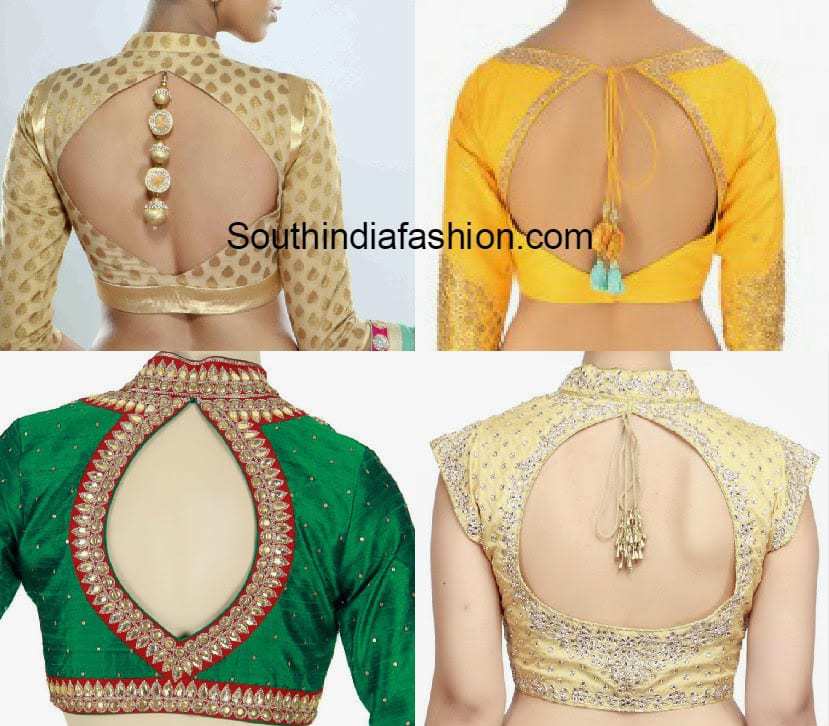 oval shape back neck designs