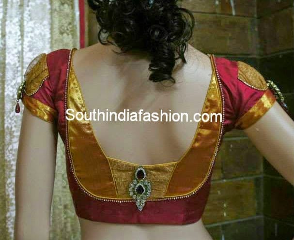 back neck blouse designs for silk sarees