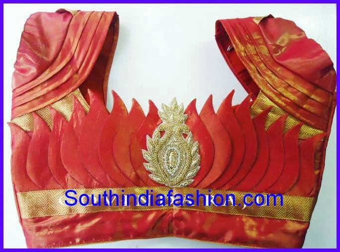 back neck blouse designs for silk sarees