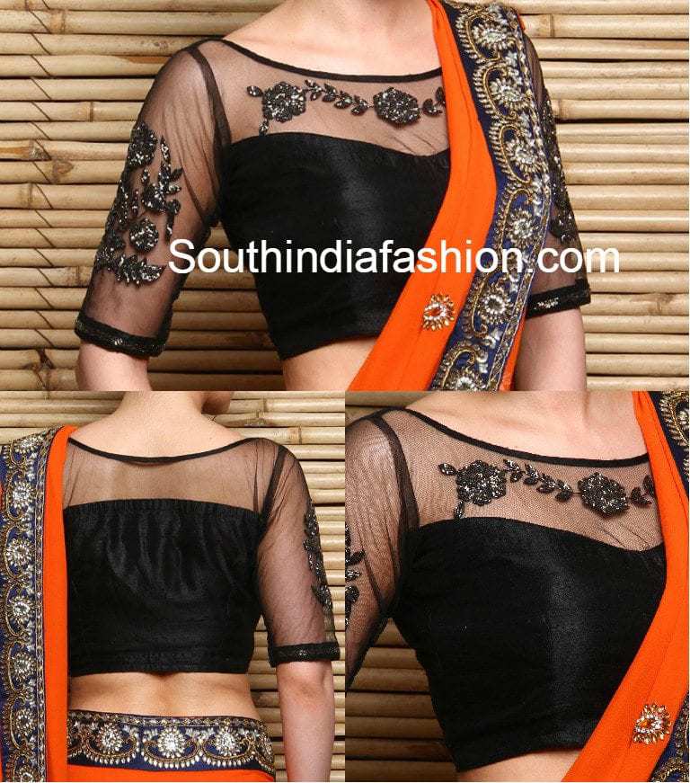 Boat Neck Blouse Designs: Top 10 Boat Neck Patterns –South India Fashion