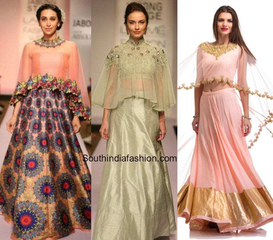 5 Edgy blouse designs with lehenga skirts!! South India Fashion