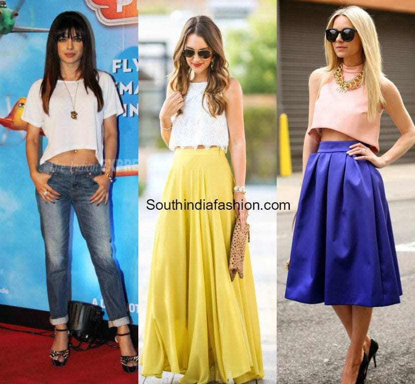 Style Tips On How To Wear Crop Tops South India Fashion