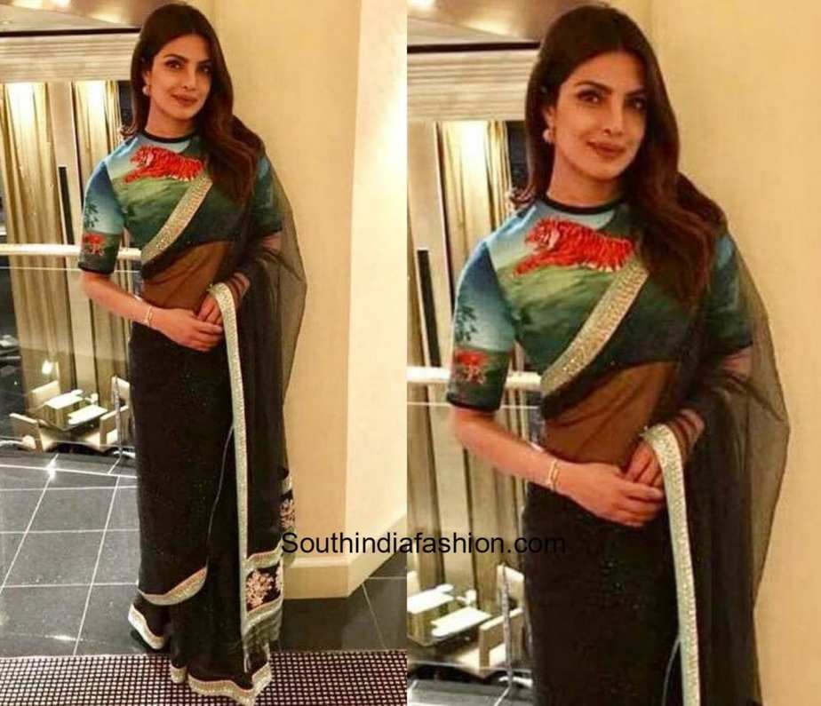 priyanka chopra in sabyasachi saree