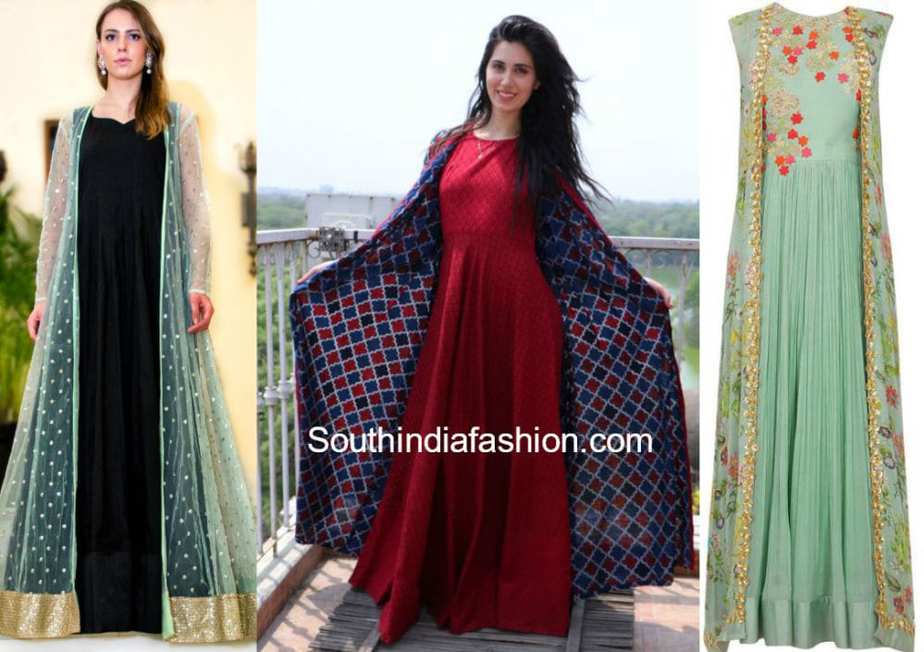 indian long jackets with anarkalis