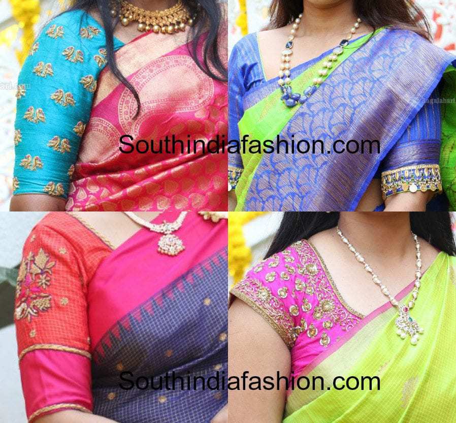 South Indian Simple Blouse Designs Photos