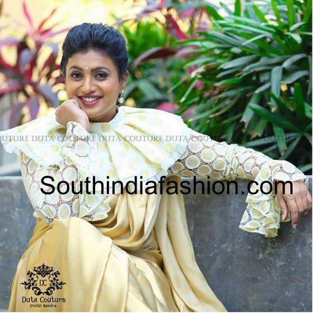 Roja in full sleeved cape blouse