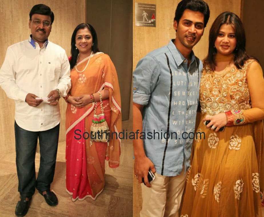 Celebrity Styles at Anchor Ramya Wedding Reception South India Fashion