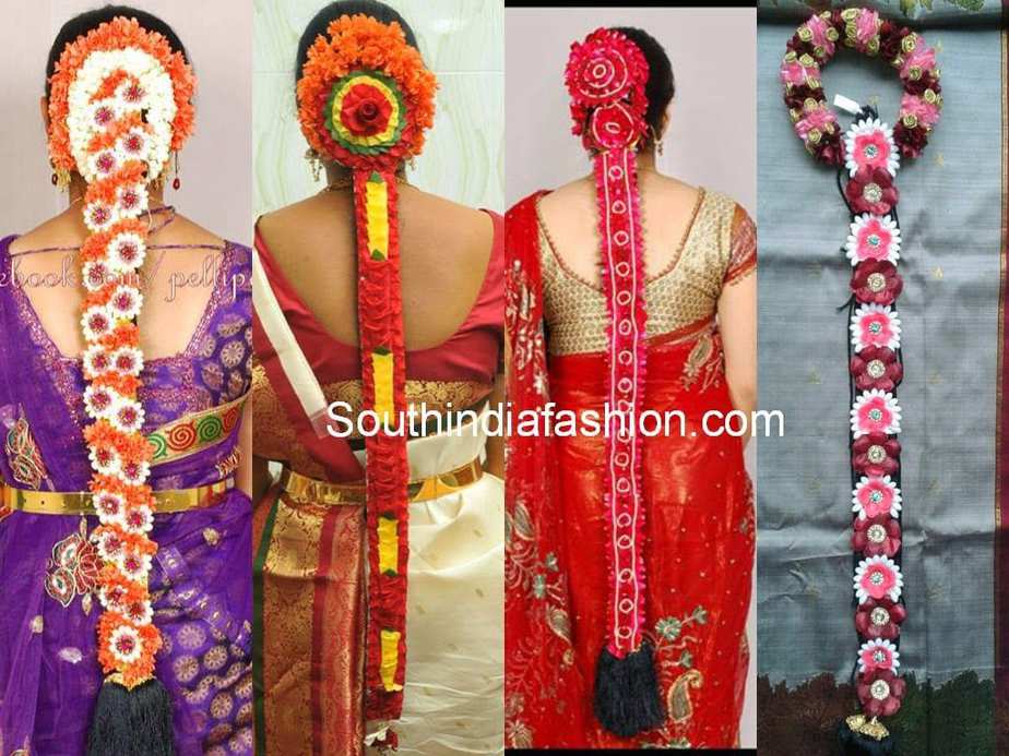 south indian floral bridal hair styles – south india fashion