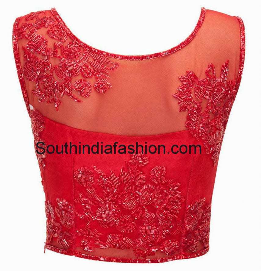 cut dana work blouse – south india fashion