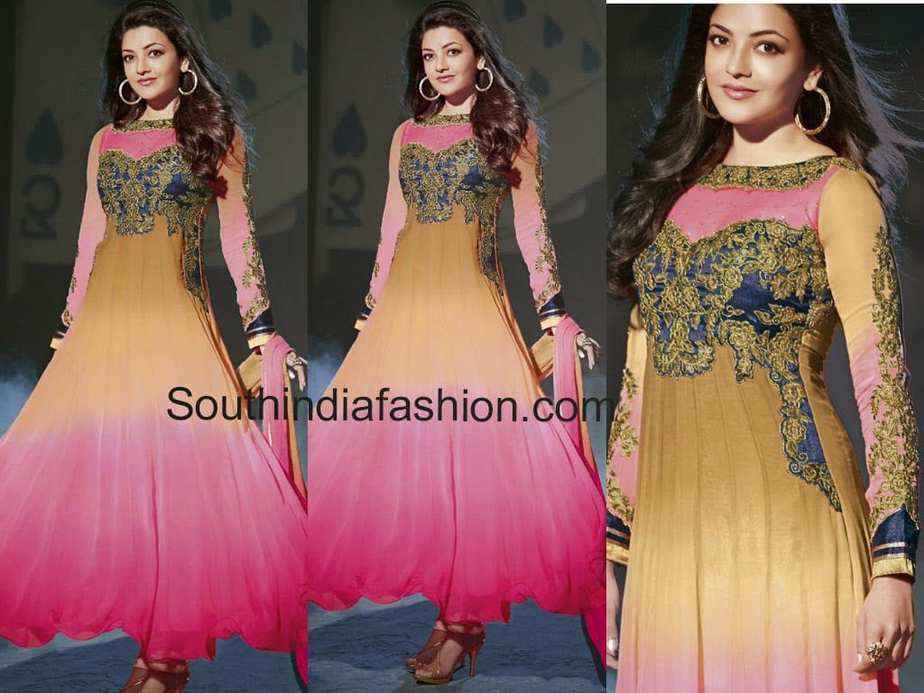 kajal agarwal in anarkali dress