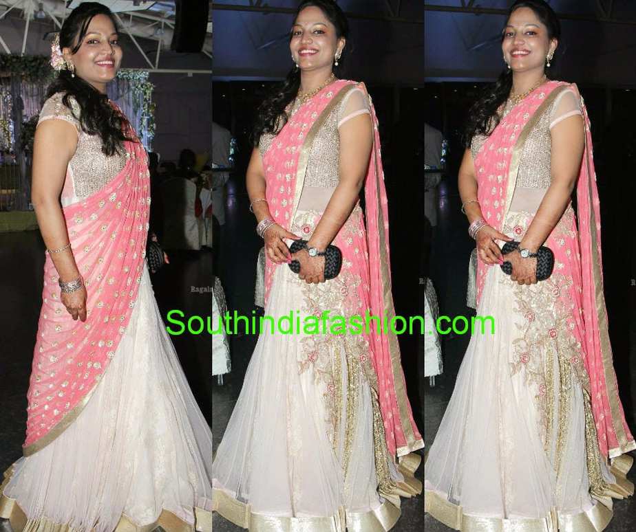 half saree gown