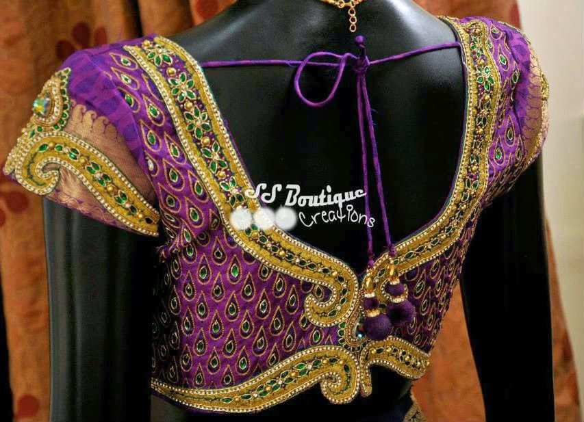 Kundan Work Wedding Blouse – South India Fashion