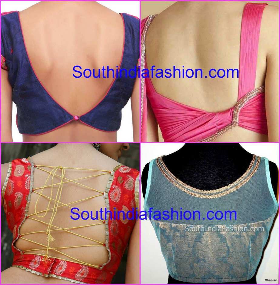 latest blouse back neck designs