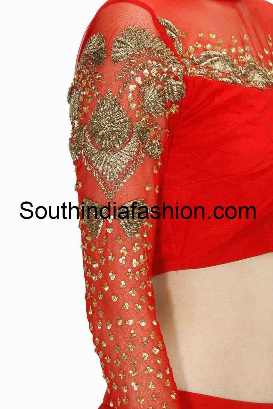 Trendy Full Sleeves Blouse – South India Fashion