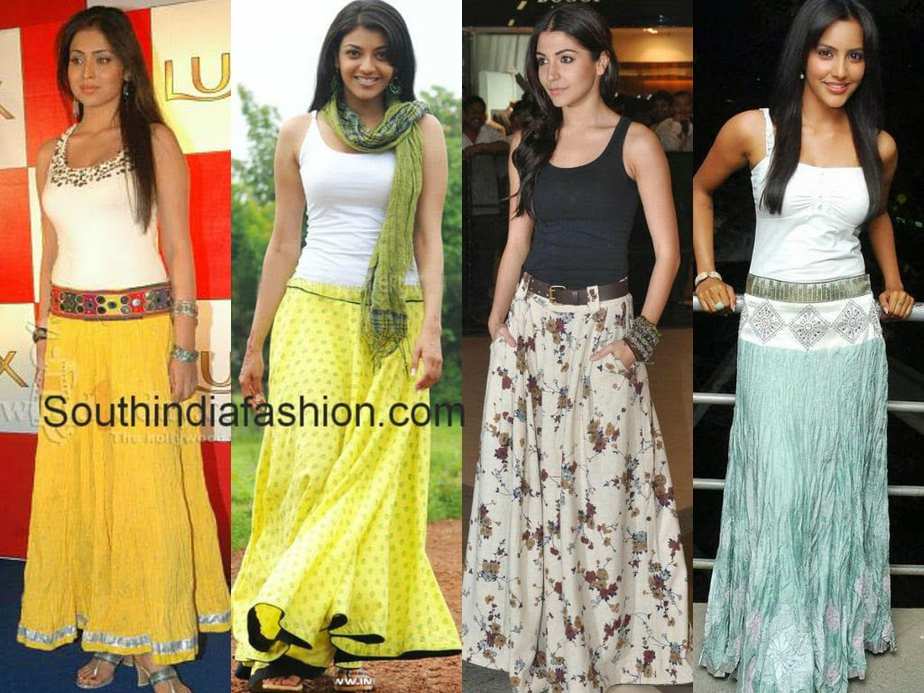 How To Wear And What To Wear With Long Skirts South India Fashion