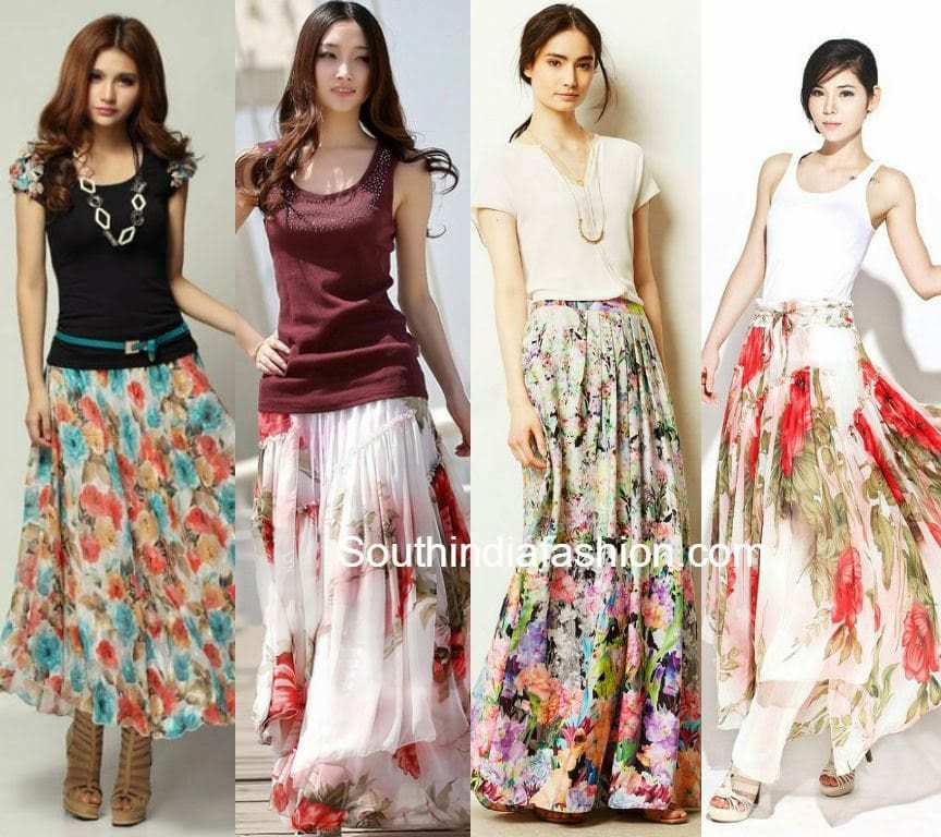 How to Wear and What to Wear with Long Skirts – South India Fashion