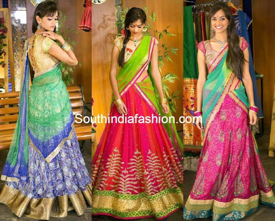 party wear half sarees