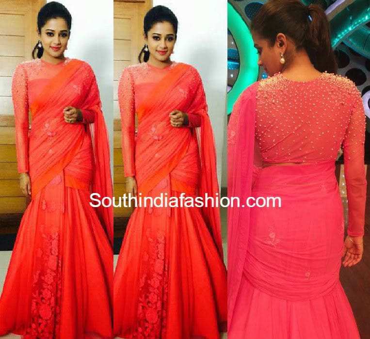 Priyamani in Pranaah Half Saree - South India Fashion