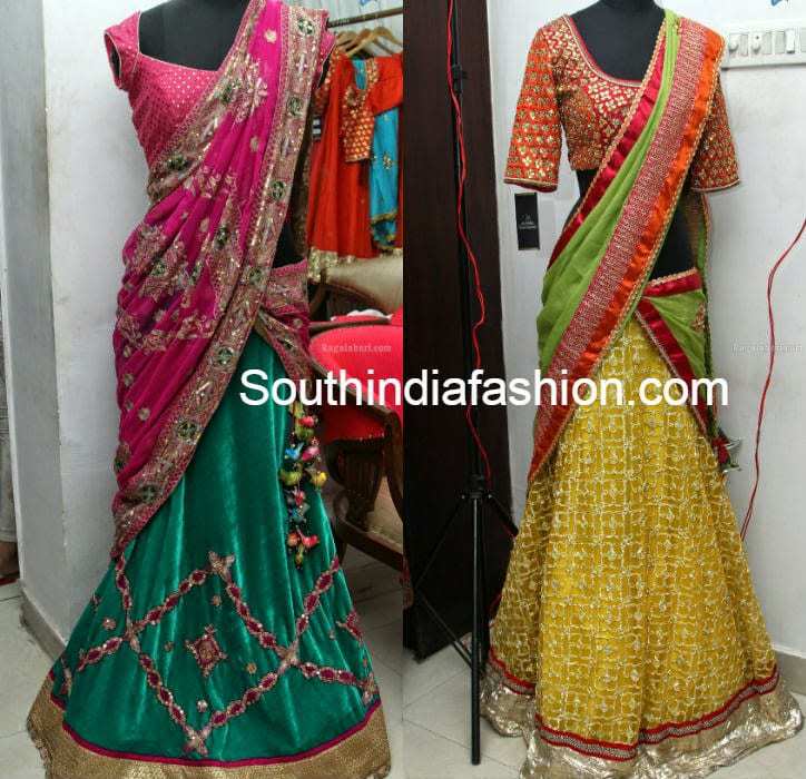 party wear half sarees