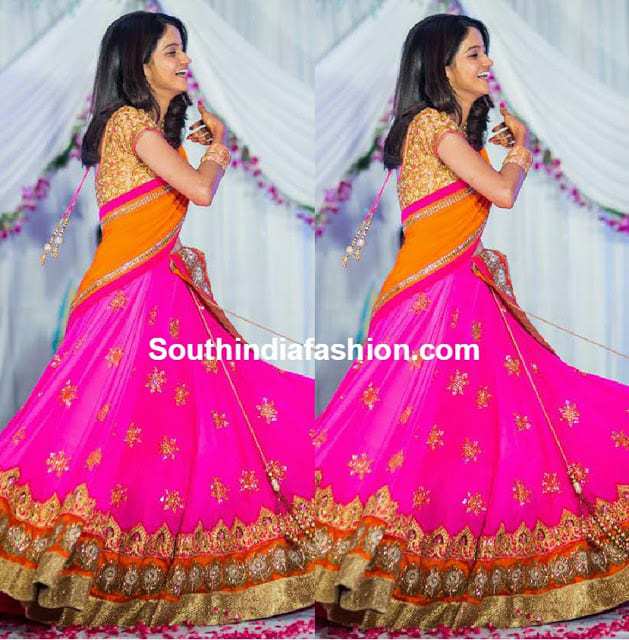 wedding reception half sarees