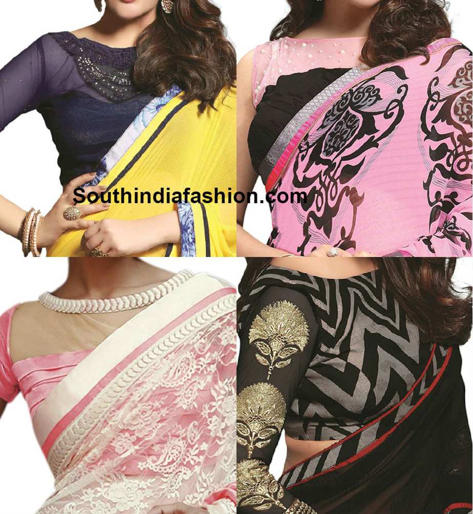 Boat Neck Blouse Designs – South India Fashion