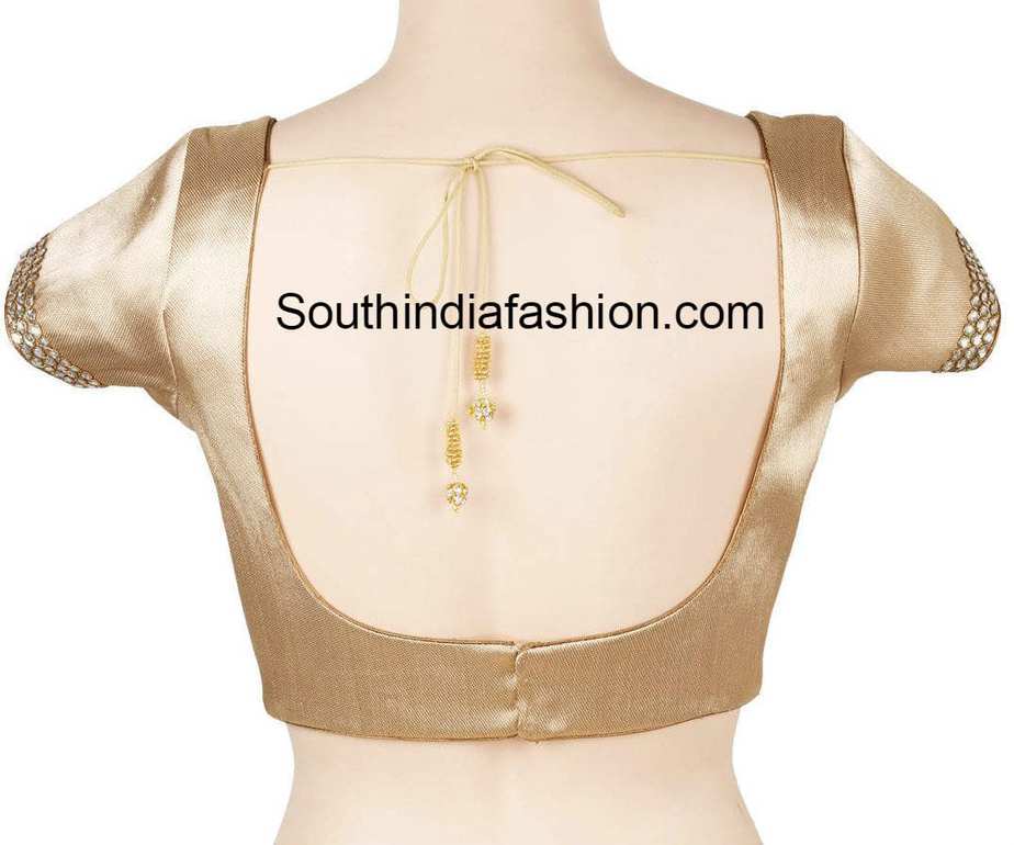 golden brocade blouse designs