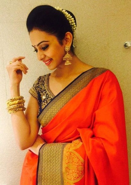 Rakul Preet in Singhania's Saree – South India Fashion Rakul Preet in Singhania's Saree – South India Fashion