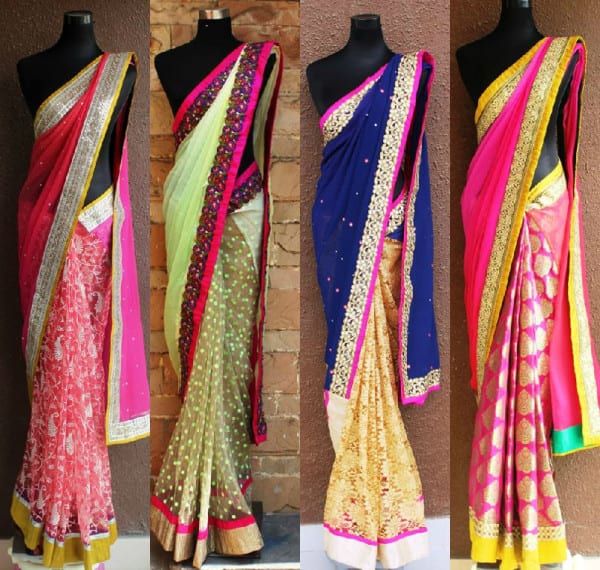 half_and_half_diy_sarees