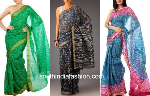 bandhani cotton sarees