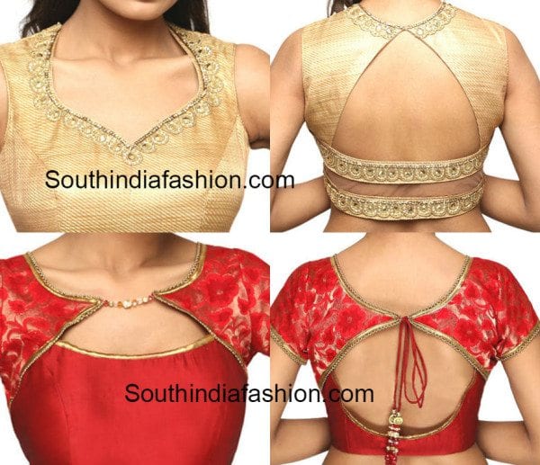Latest Blouse Back and Front Neck Patterns – South India Fashion