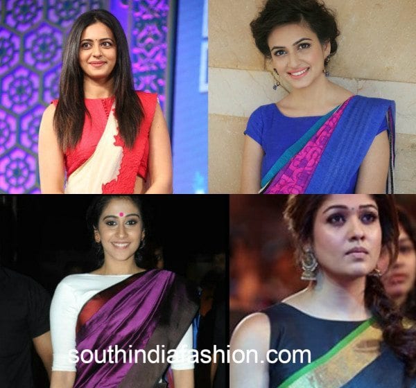 celebs in boat neck blouses