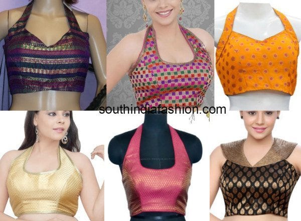 halter neck blouse designs