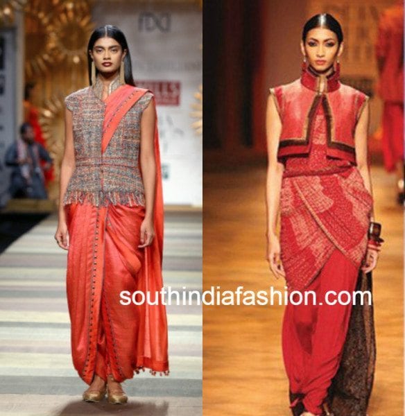 jacket blouses with dhoti sarees