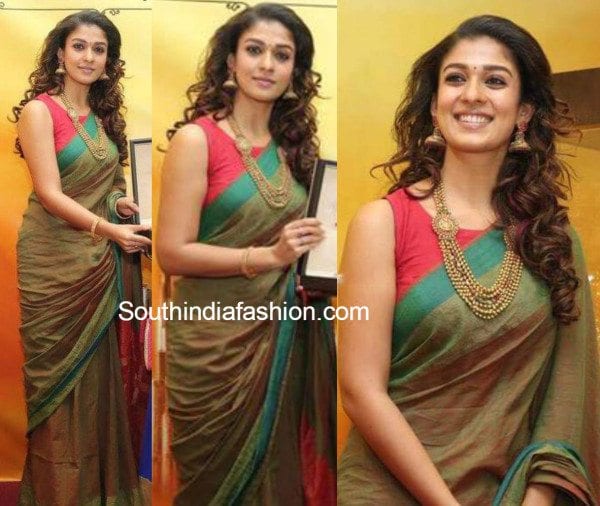 Nayanthara in Handloom Saree – South India Fashion