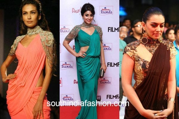 saree gown collage 5