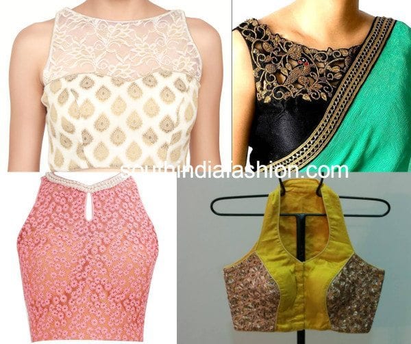 sleeveless blouse designs collage 2