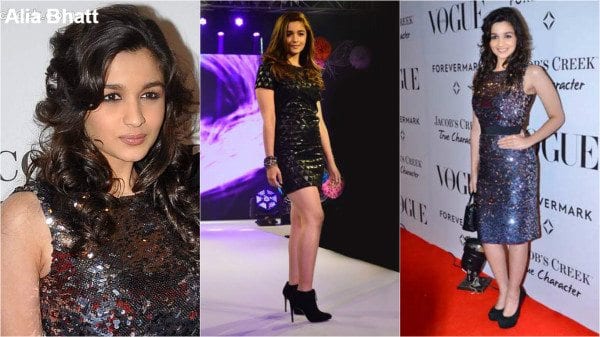 Alia Bhatt in sequins outfits