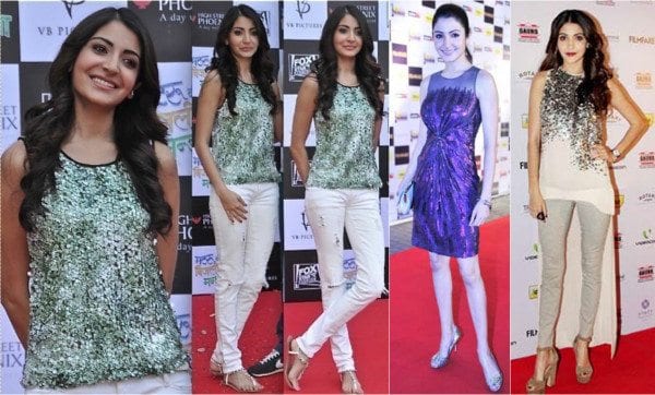 Anushka Sharma in sequins outfis