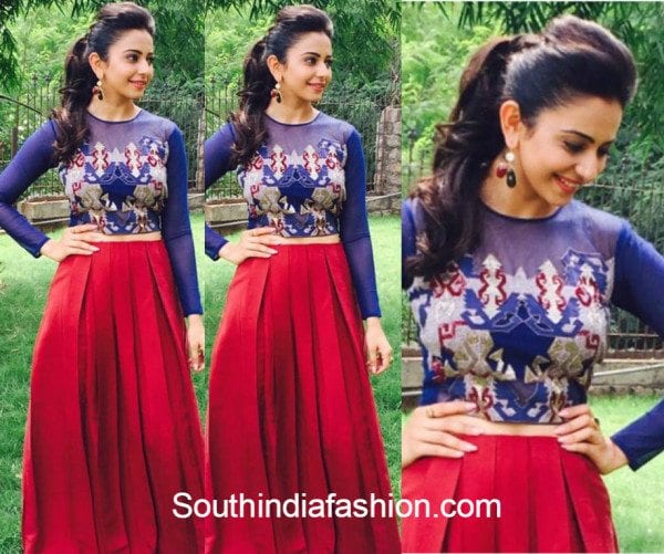 Rakul Preet Singh In Babita Malkani's Crop Top & Skirt Rakul Preet Singh In Babita Malkani's Crop Top & Skirt