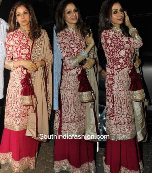 Sridevi in Manish Malhotra at Karva Chauth