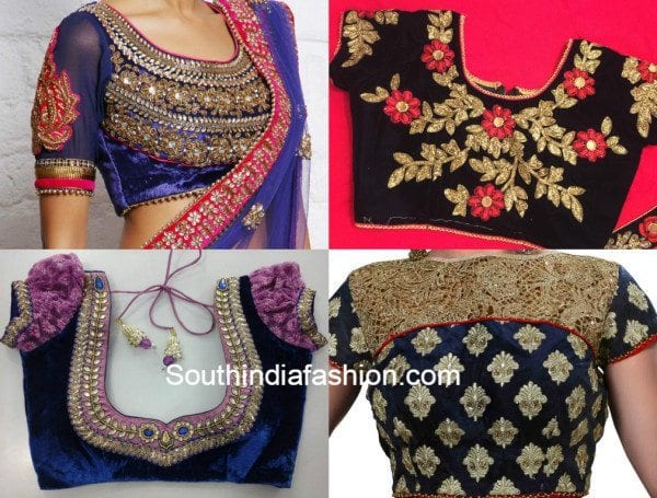 velvet blouse designs