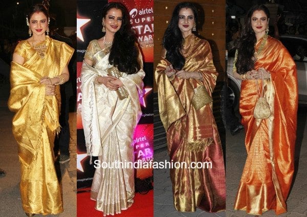 rekha in kanjeevaram silk sarees