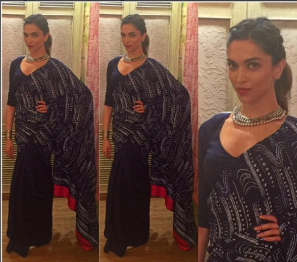 Deepika Padukone at Bajirao Mastani Promotions – South India Fashion