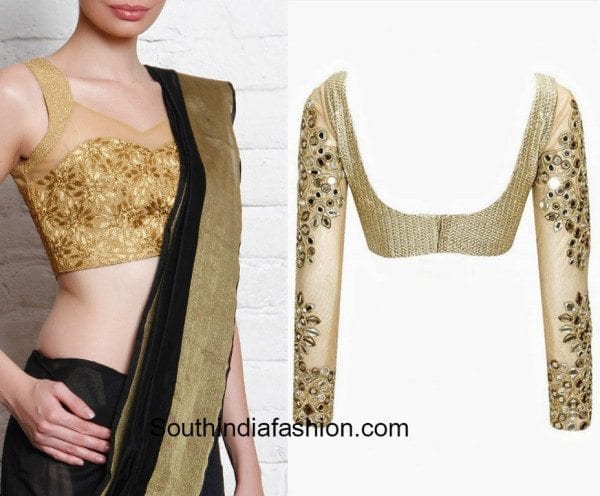 Gold blouses designs