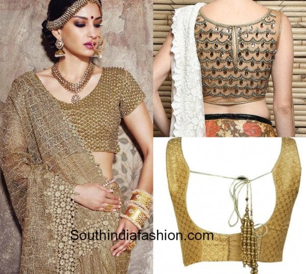 Gold blouses with heavy work