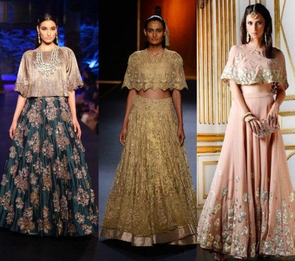 Lehenga with capes
