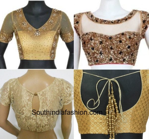 Gold blouses with work